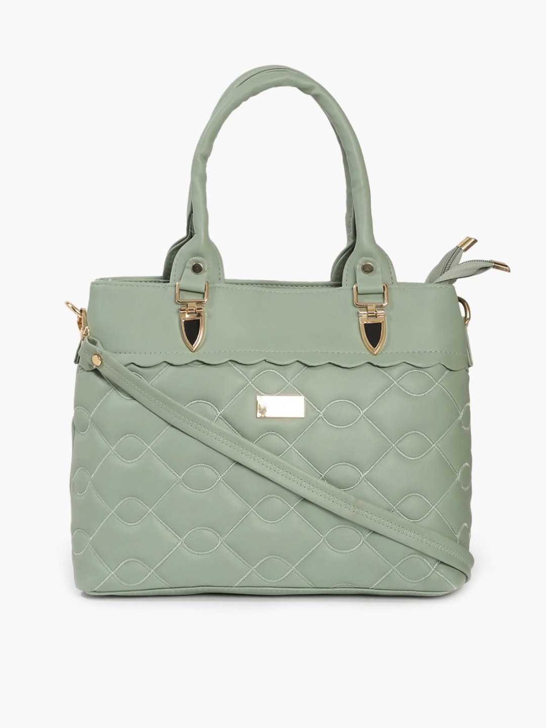 

Anna Claire Textured Structured Handheld Bag With Quilted, Green