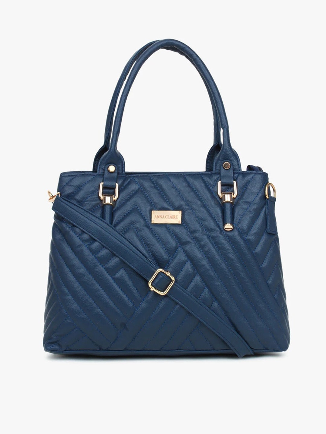 

Anna Claire Oversized Structured Handheld Bag, Navy blue