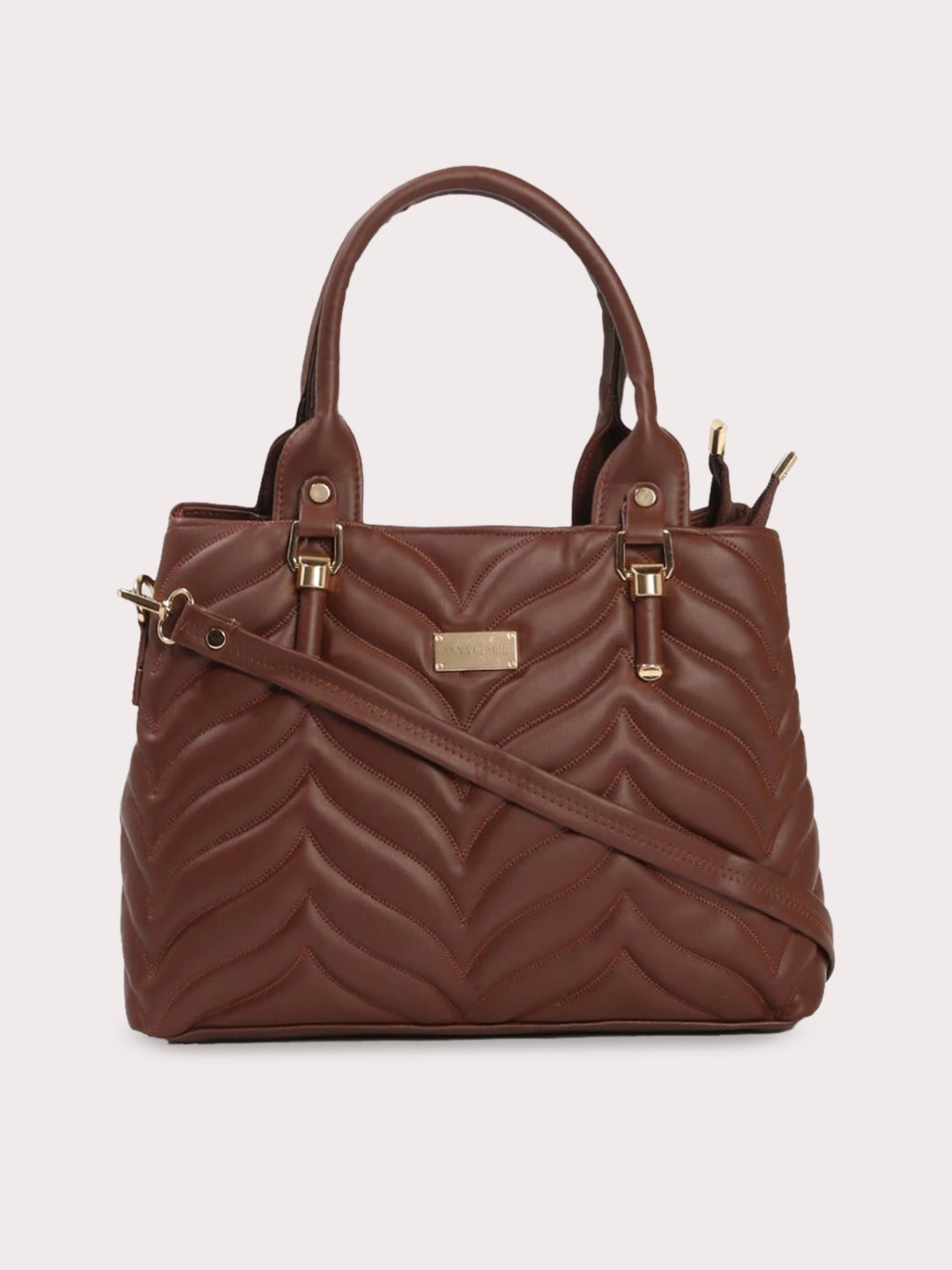 

Anna Claire Textured Structured Handheld Bag, Brown