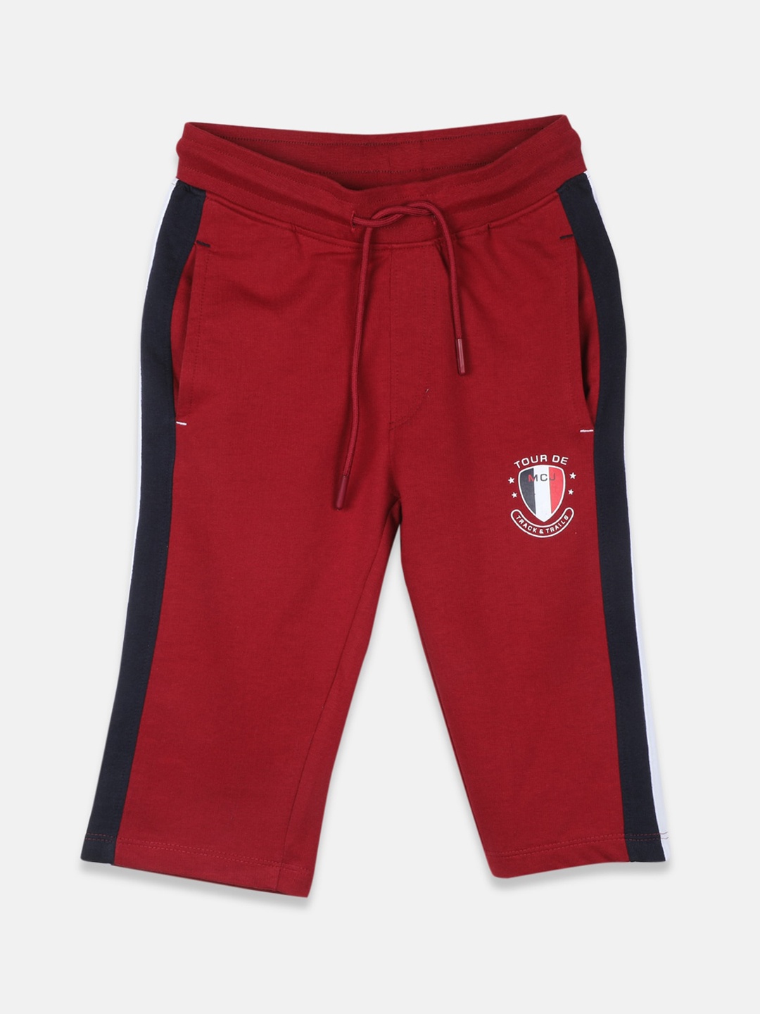

Monte Carlo Boys Cotton Striped Regular Fit Shorts, Maroon