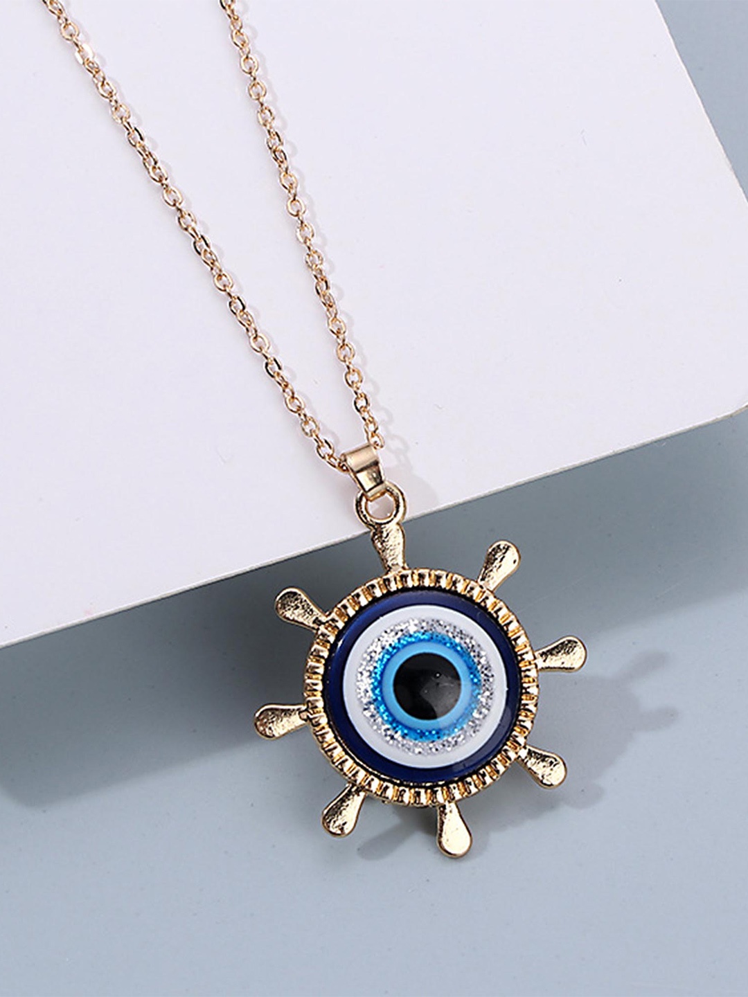 

Pinapes Gold-Plated Evil eye Series Necklace, Blue