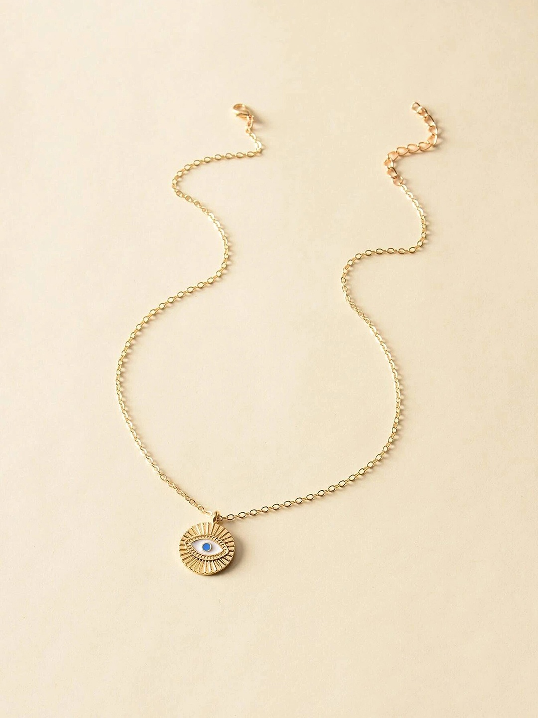 

Pinapes Gold-Plated Evil Eye Pendant Necklace