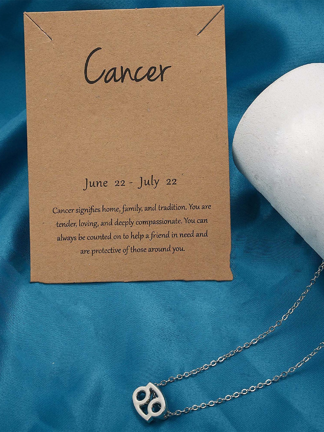 

Pinapes Star Sign Cancer Silver-Plated Enamelled Chain