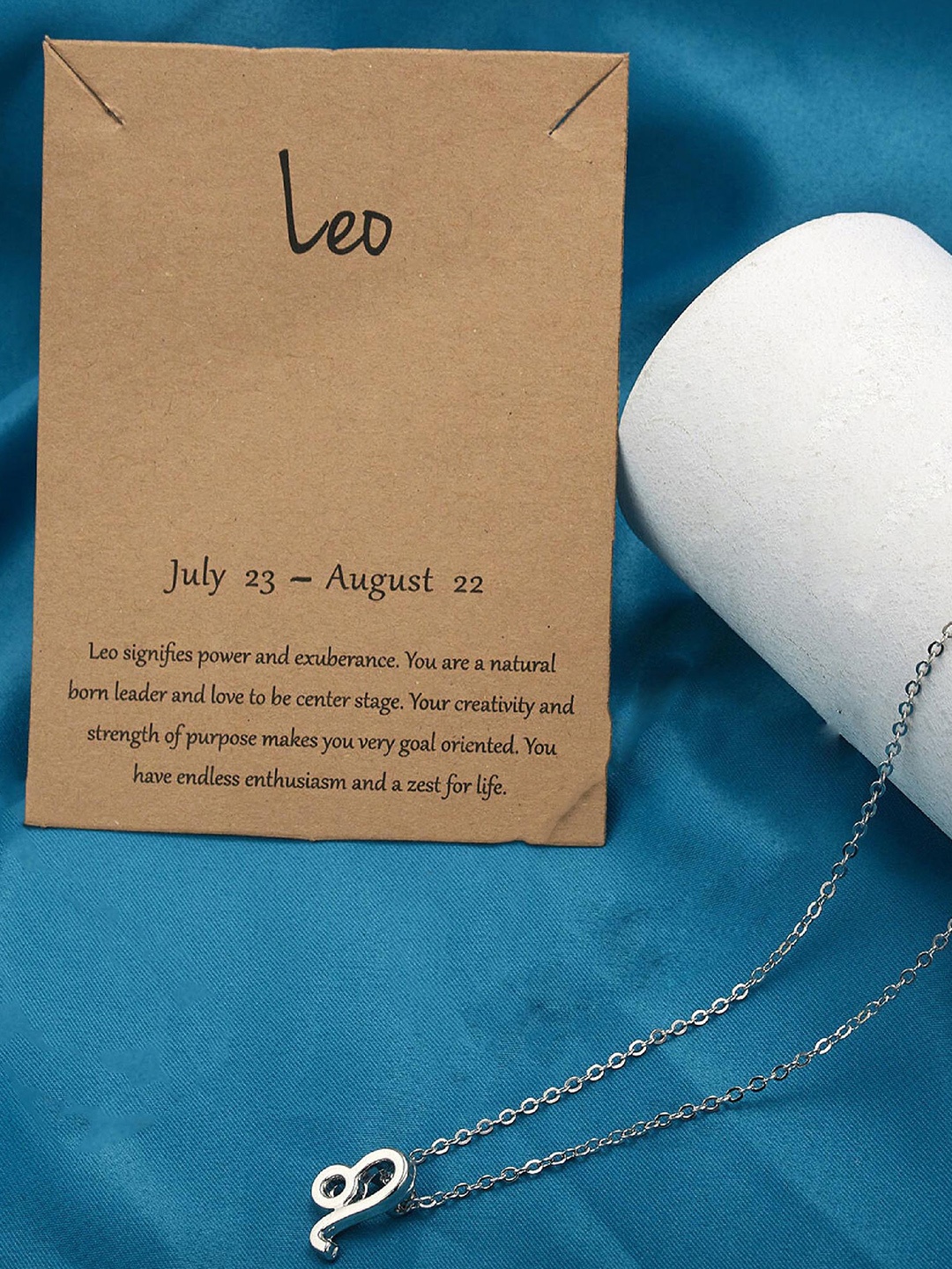 

Pinapes Star Sign leo Silver-Plated Enamelled Necklace