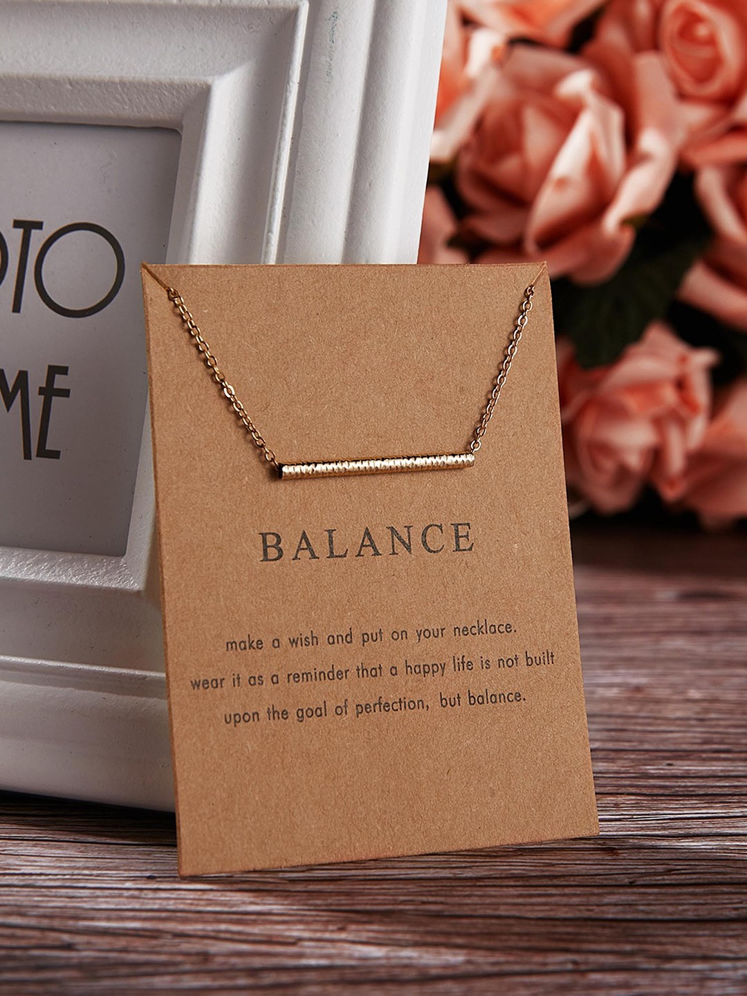 

Pinapes Gold-Plated Contemporary Pendant With Chain