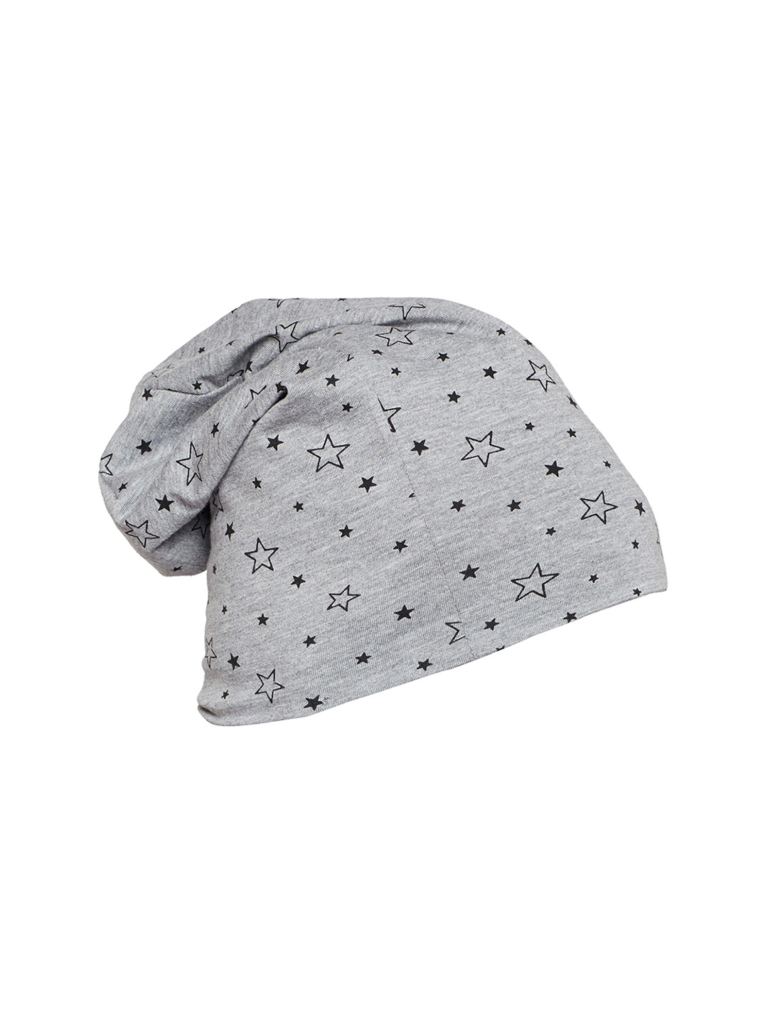

MACK JONNEY Men Grey Melange Printed Beanie