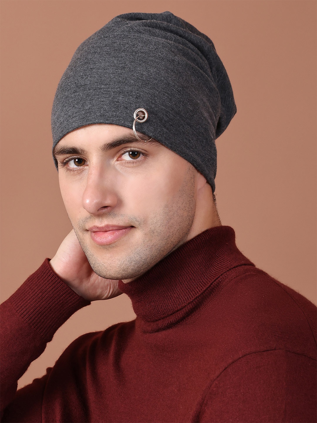 

MACK JONNEY Men Grey Beanie