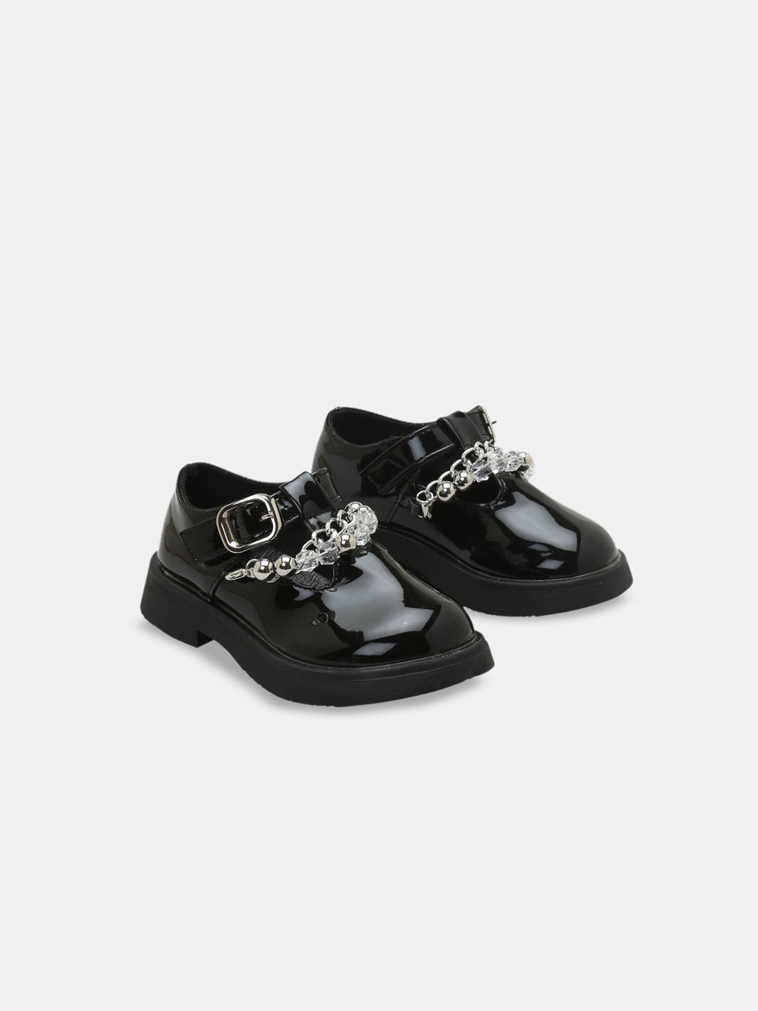

Hopscotch Girls Embellished Heeled Shoes, Black