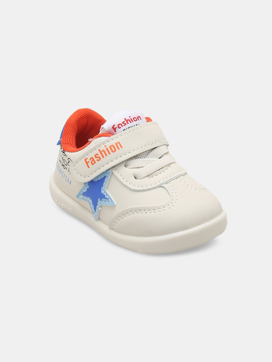 

Hopscotch Infant Boys Printed Velcro Sneakers, Off white