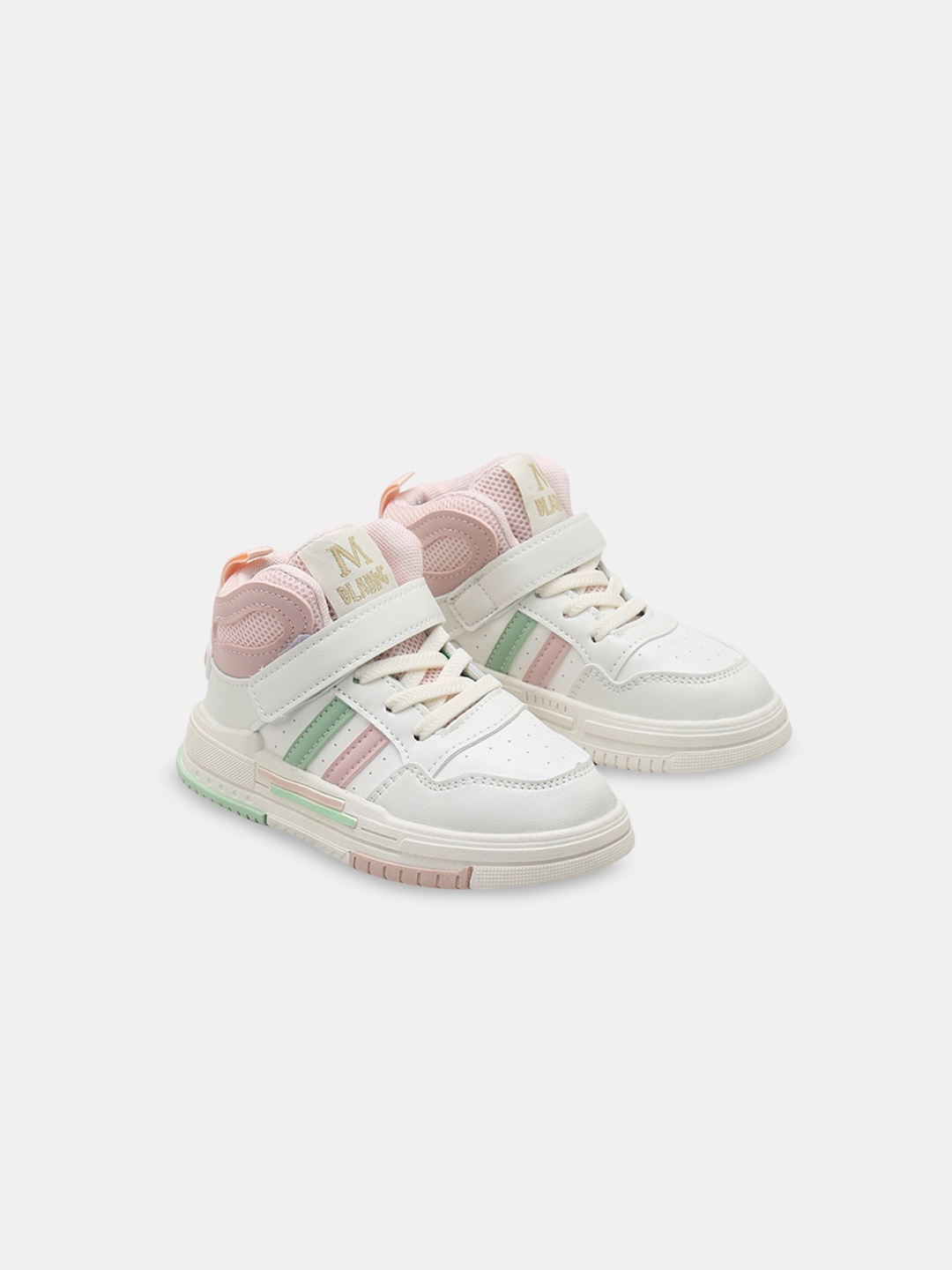 

Hopscotch Girls Colourblocked Velcro Flatforms, Pink