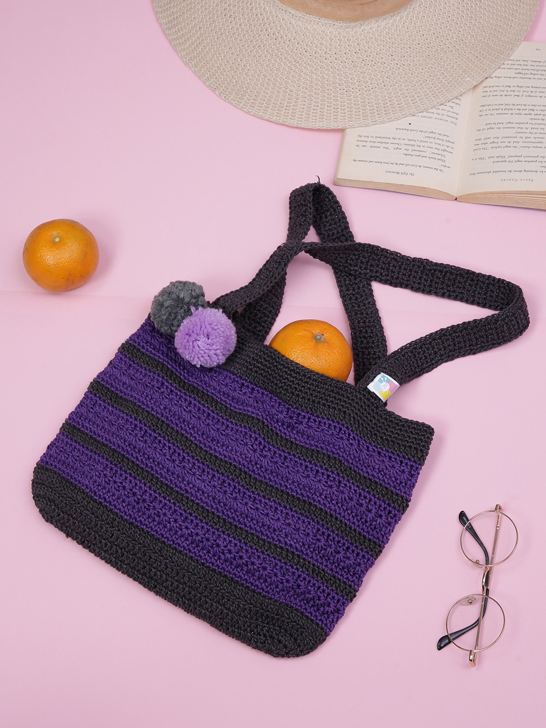 

Magic Needles Shopper Cotton Tote Bag, Purple