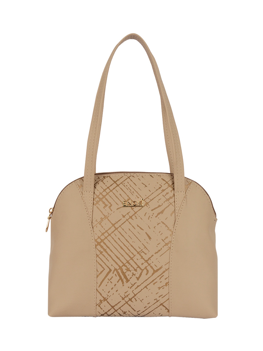 

ENOKI Half Moon Shoulder Bag, Beige