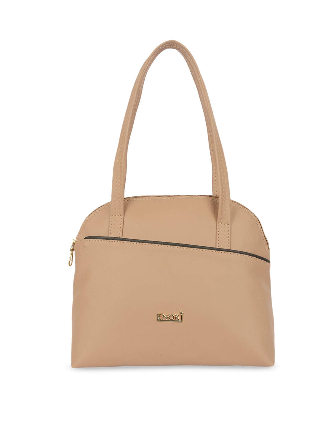 

ENOKI Half Moon Shoulder Bag, Beige