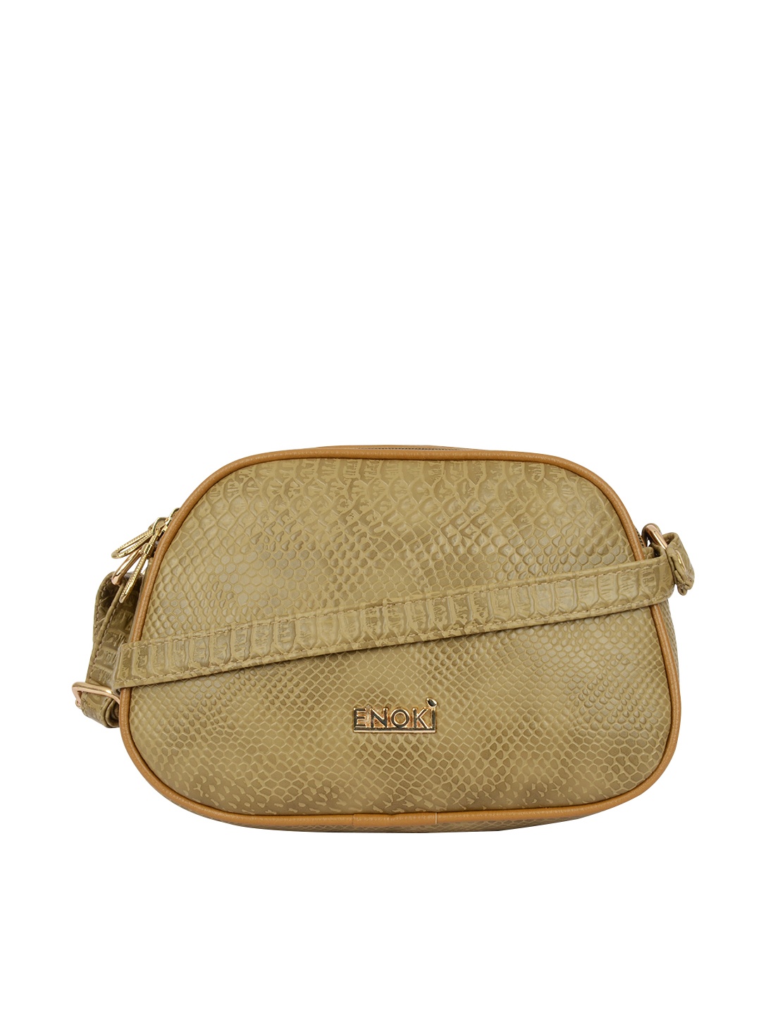 

ENOKI Textured Structured Sling Bag, Beige