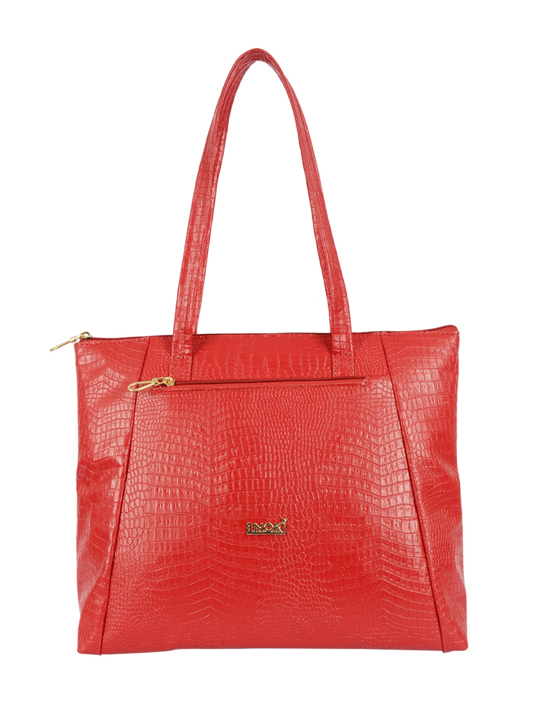 

ENOKI Textured Shopper Shoulder Bag, Red