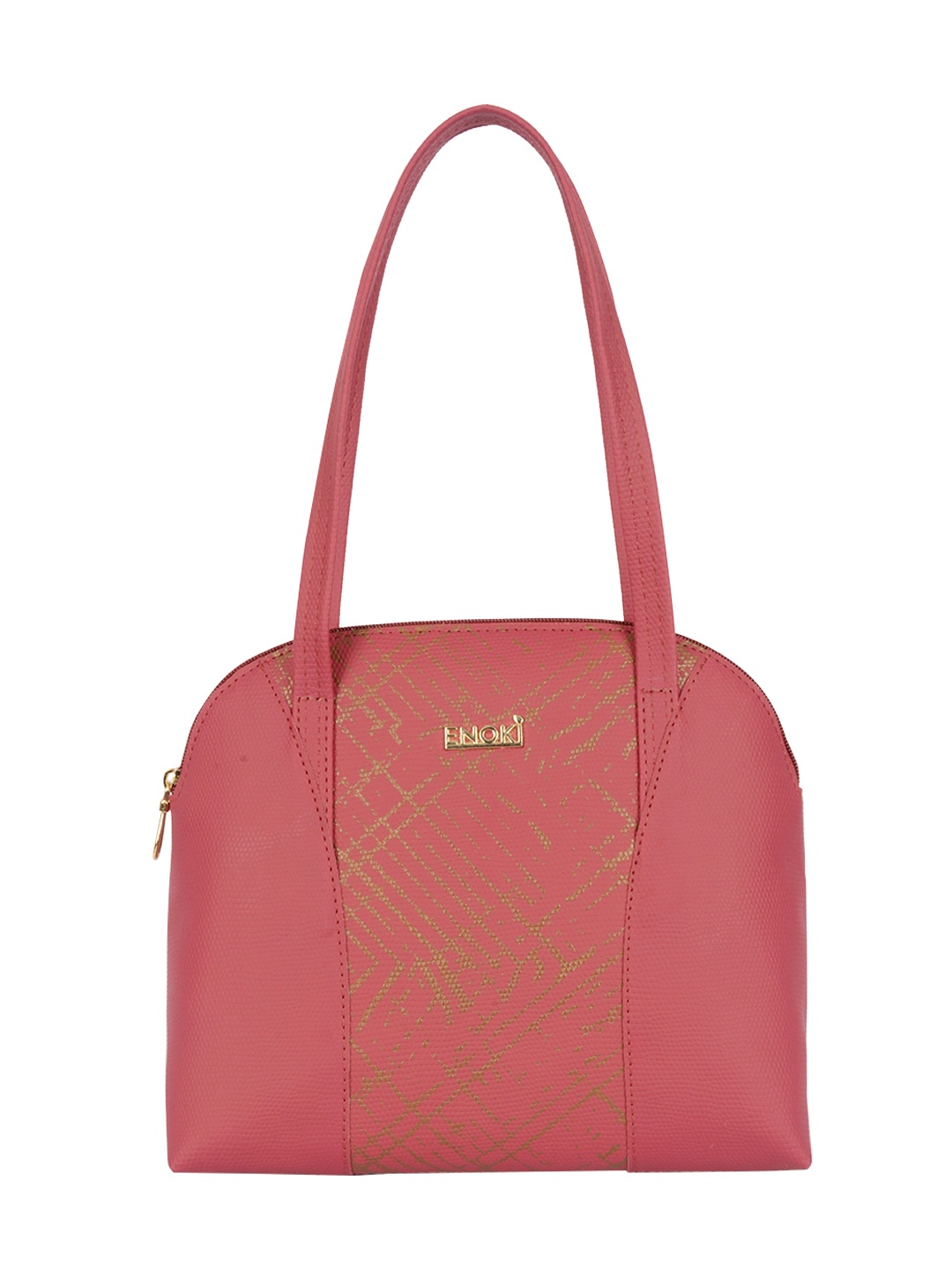 

ENOKI Half Moon Shoulder Bag with Quilted, Red