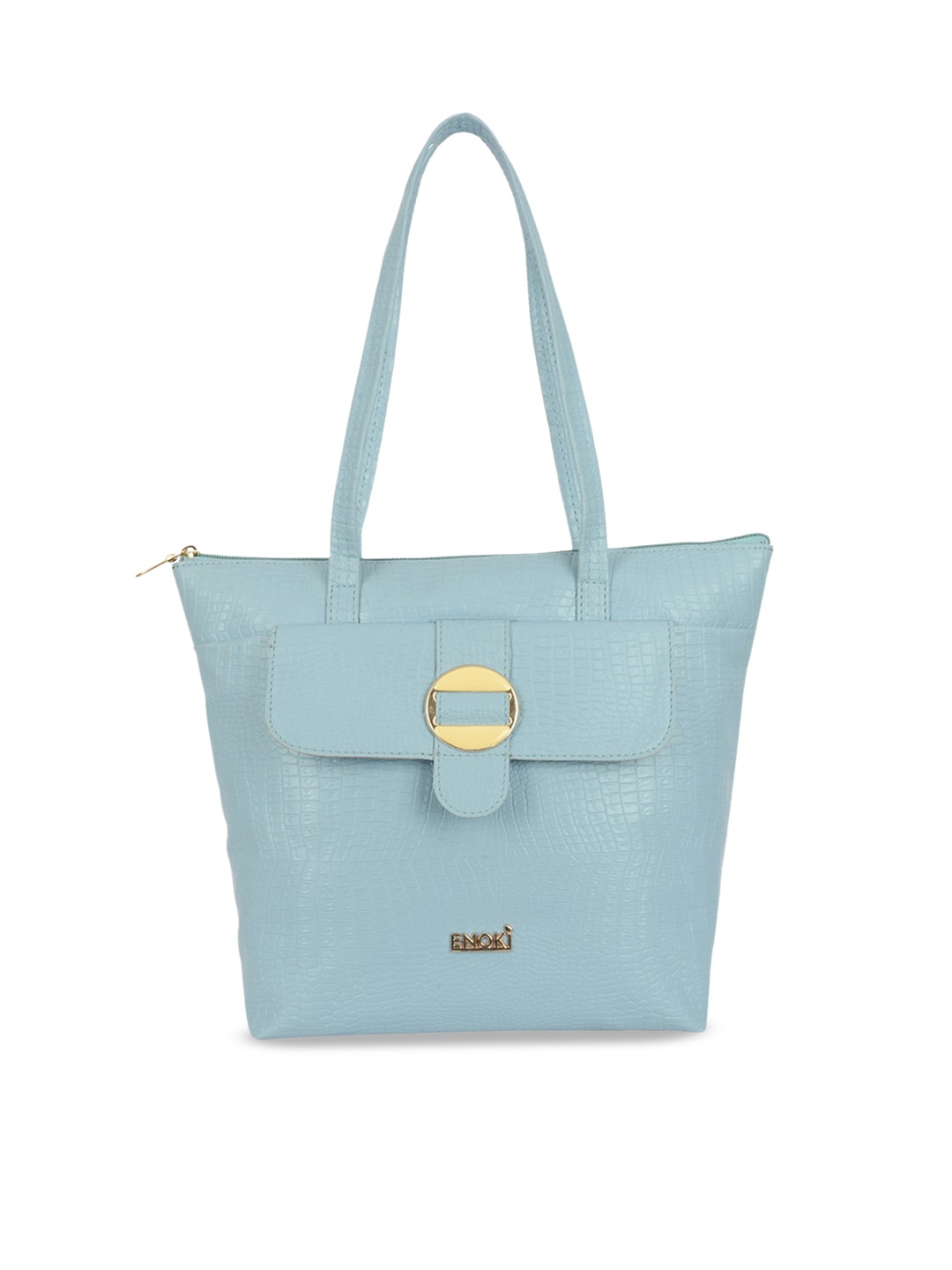 

ENOKI Shopper Shoulder Bag with Applique, Blue