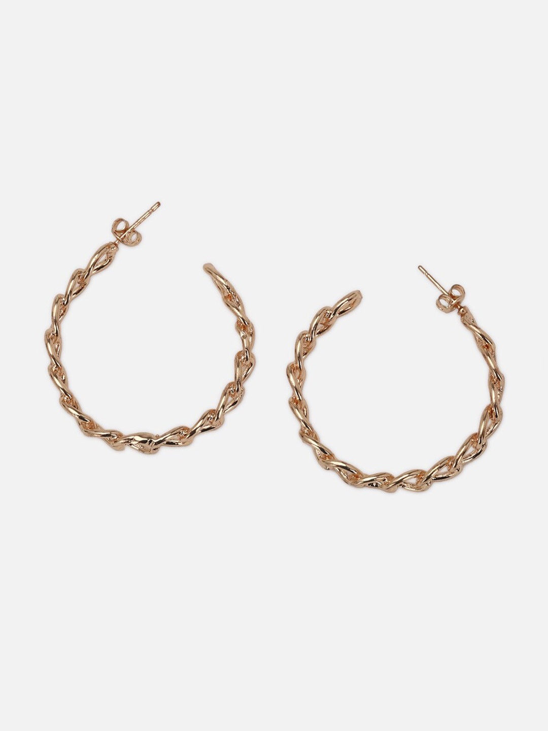 

FOREVER 21 Circular Half Hoop Earrings, Gold