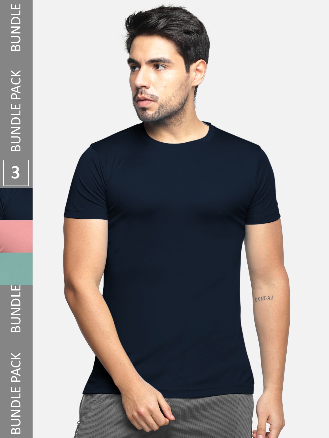 

BULLMER Men Pink 3 V-Neck T-shirt
