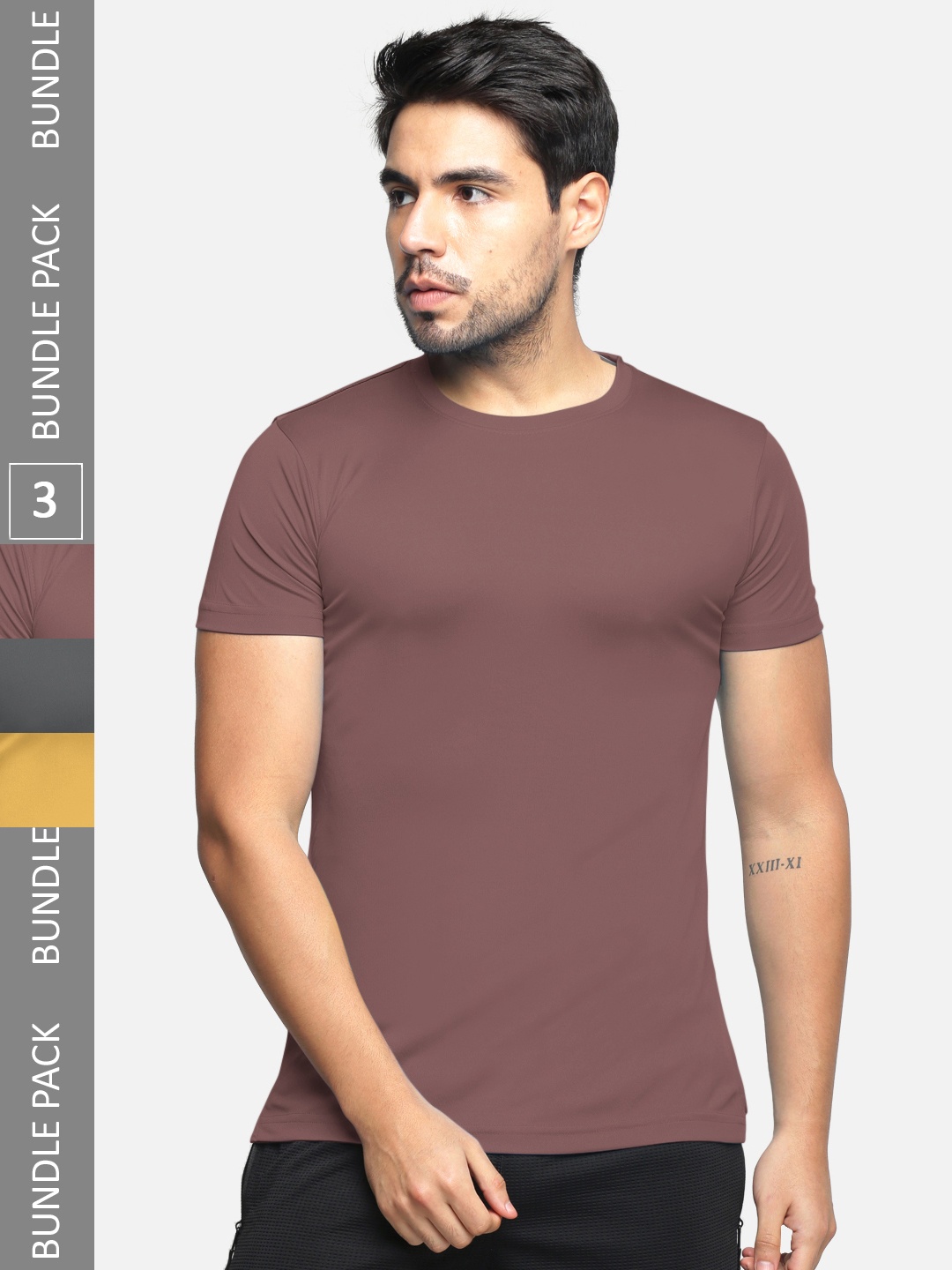 

BULLMER Men Brown 3 V-Neck T-shirt