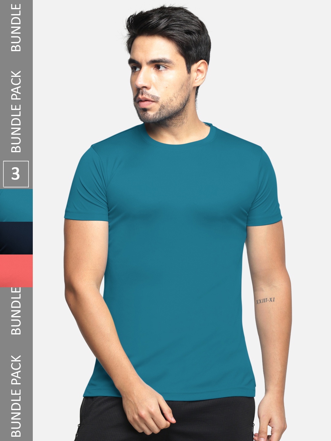 

BULLMER Men Blue 3 V-Neck T-shirt