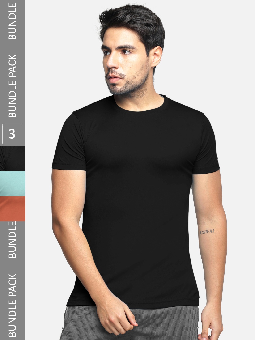 

BULLMER Men Orange 3 V-Neck T-shirt