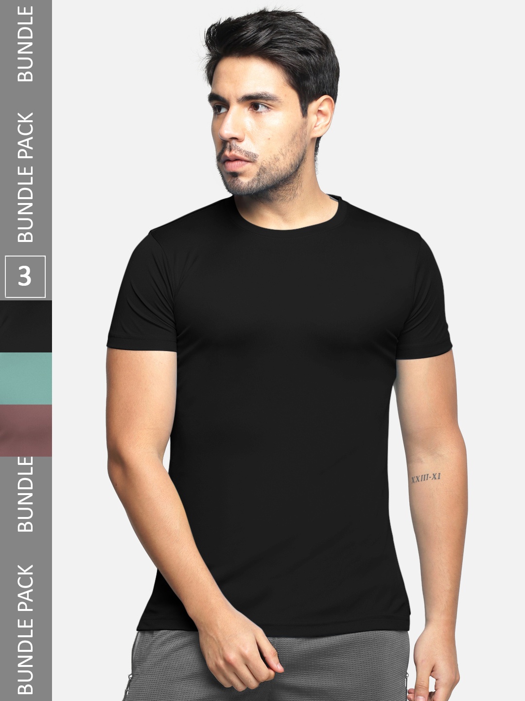 

BULLMER Men Green 3 V-Neck T-shirt