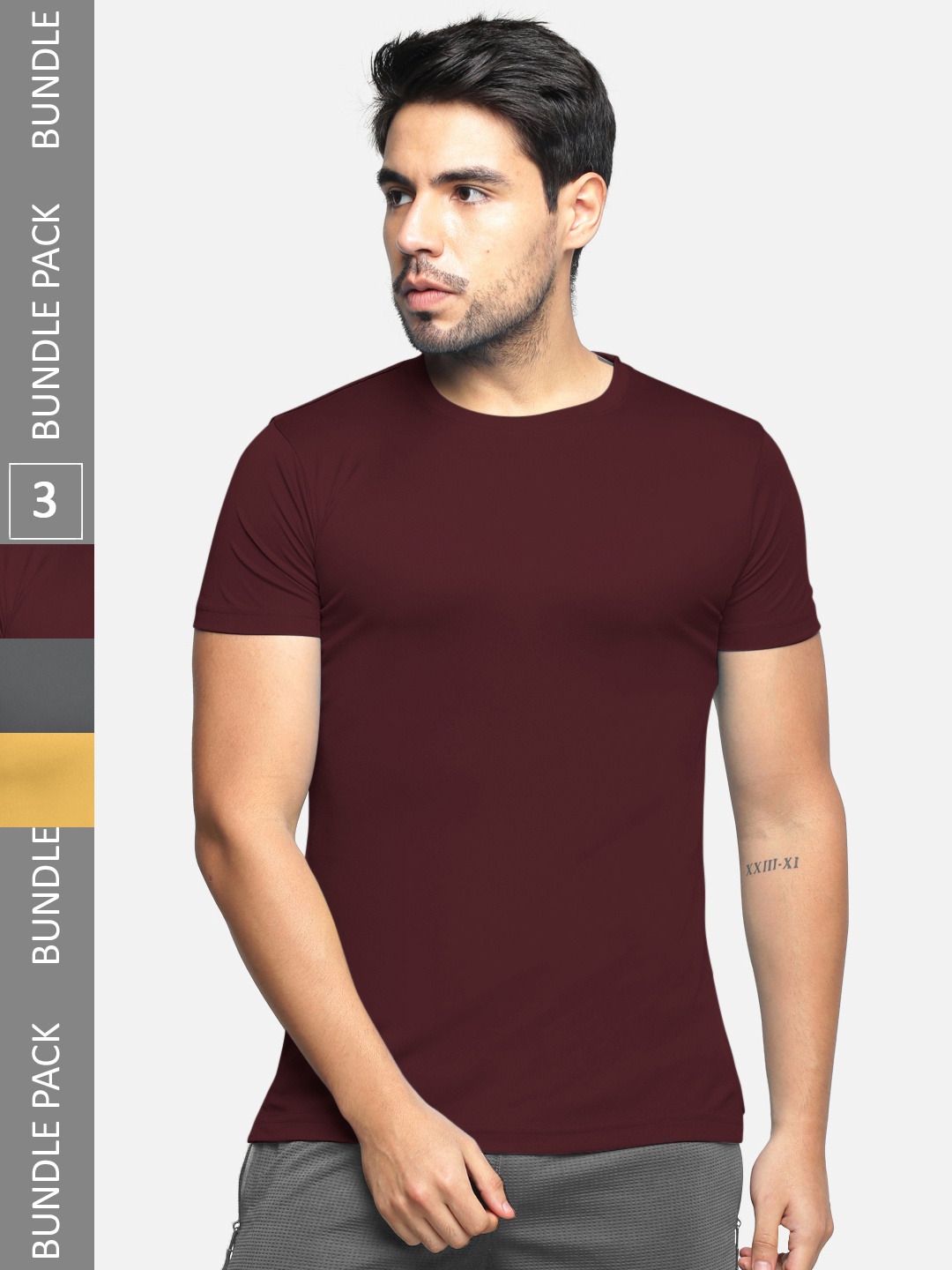 

BULLMER Men Grey 3 V-Neck T-shirt