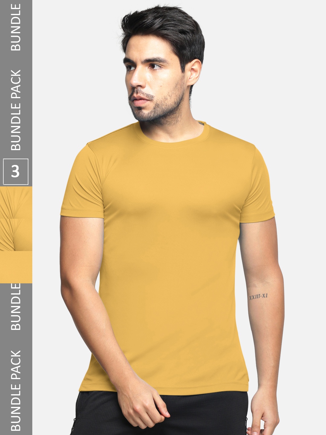 

BULLMER Men Mustard Yellow 3 T-shirt