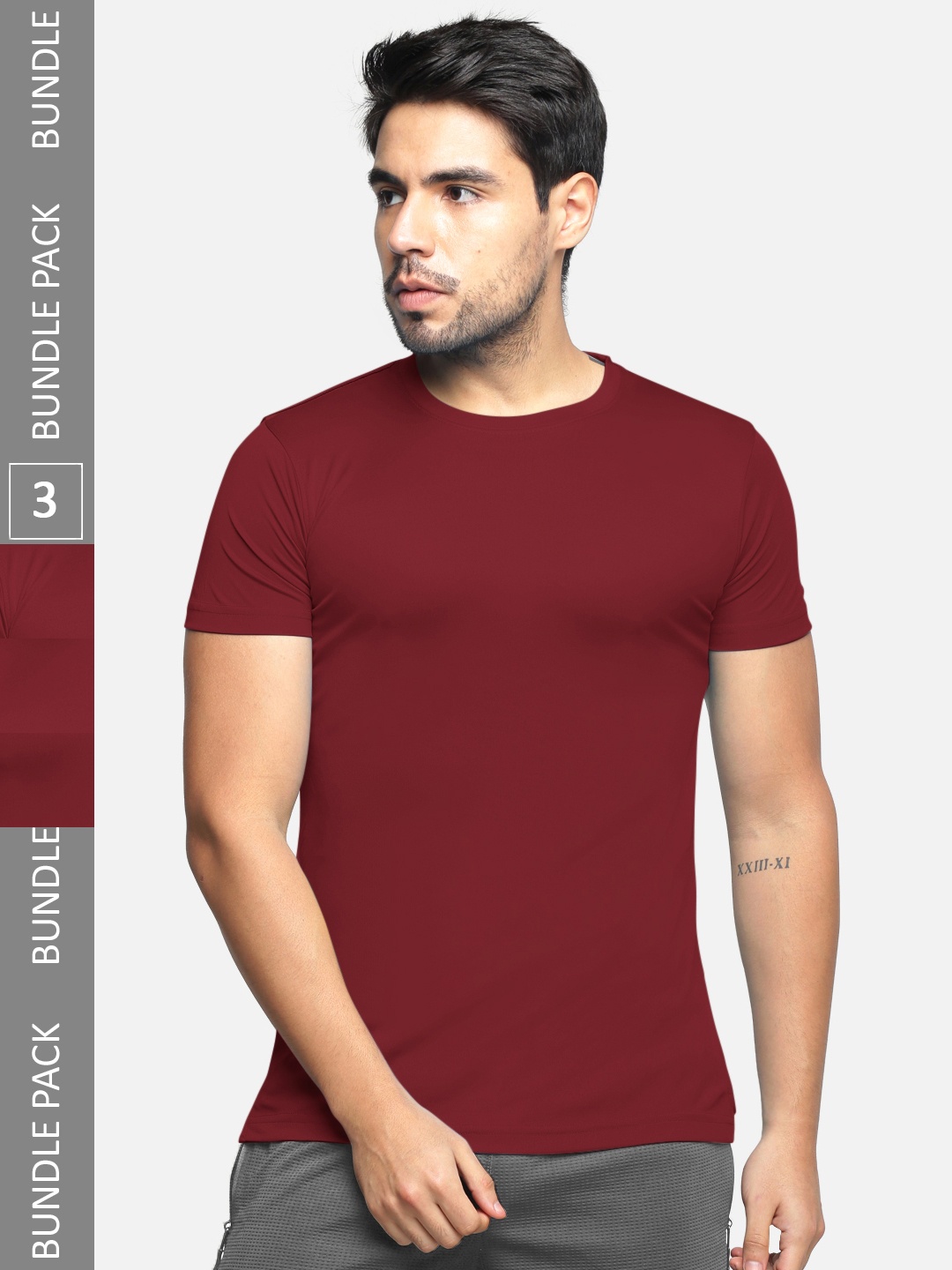 

BULLMER Men Maroon 3 T-shirt
