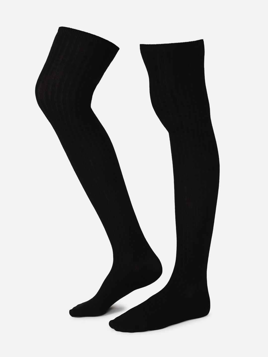

FOREVER 21 Women Above Knee-Length Socks, Black