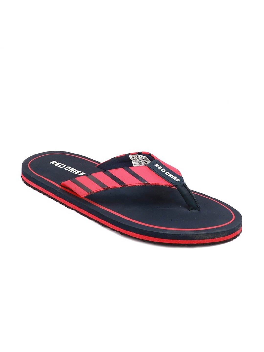 

Red Chief Men Printed Rubber Thong Flip-Flops, Blue