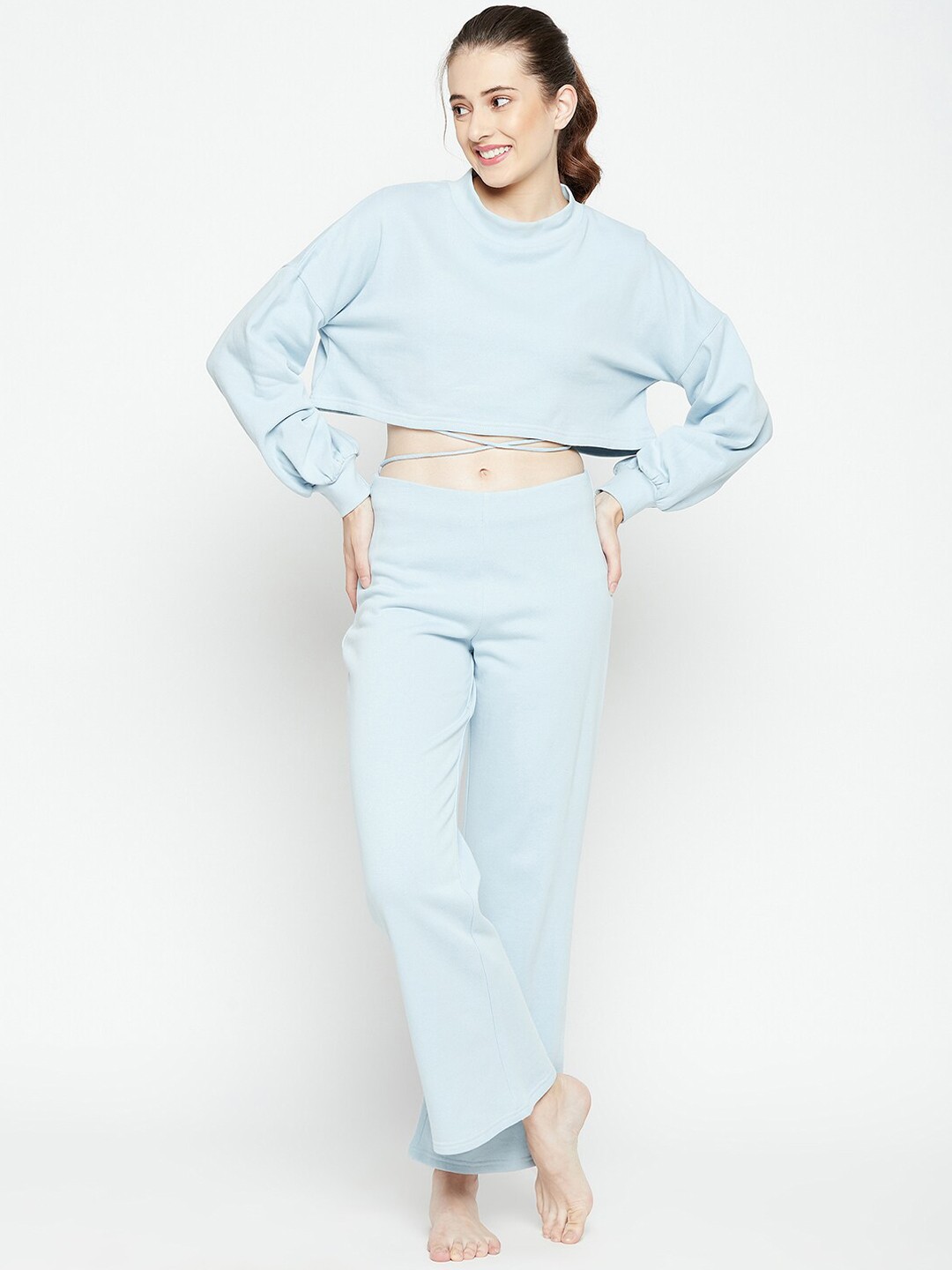 

CHILL WINSTON Women Pure Cotton Night Suit, Turquoise blue