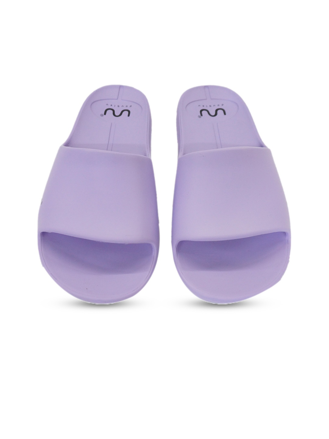 

Doubleu Women Open Toe Rubber Sliders, Lavender
