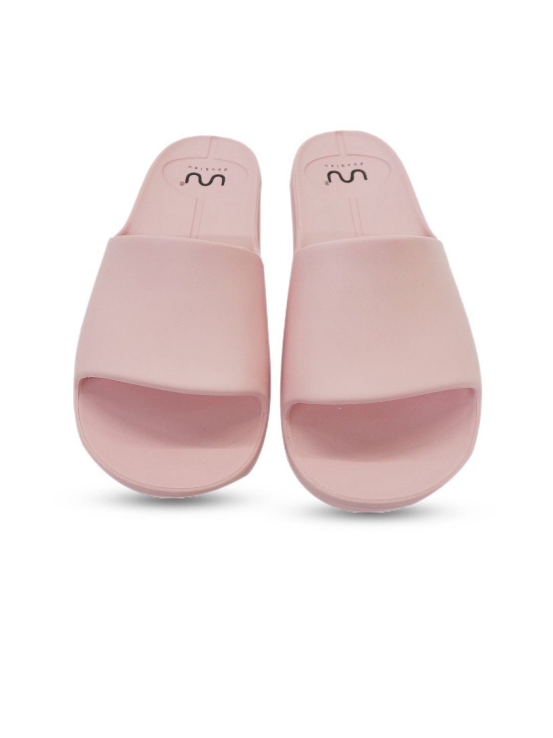 

Women Open Toe Rubber Sliders, Pink