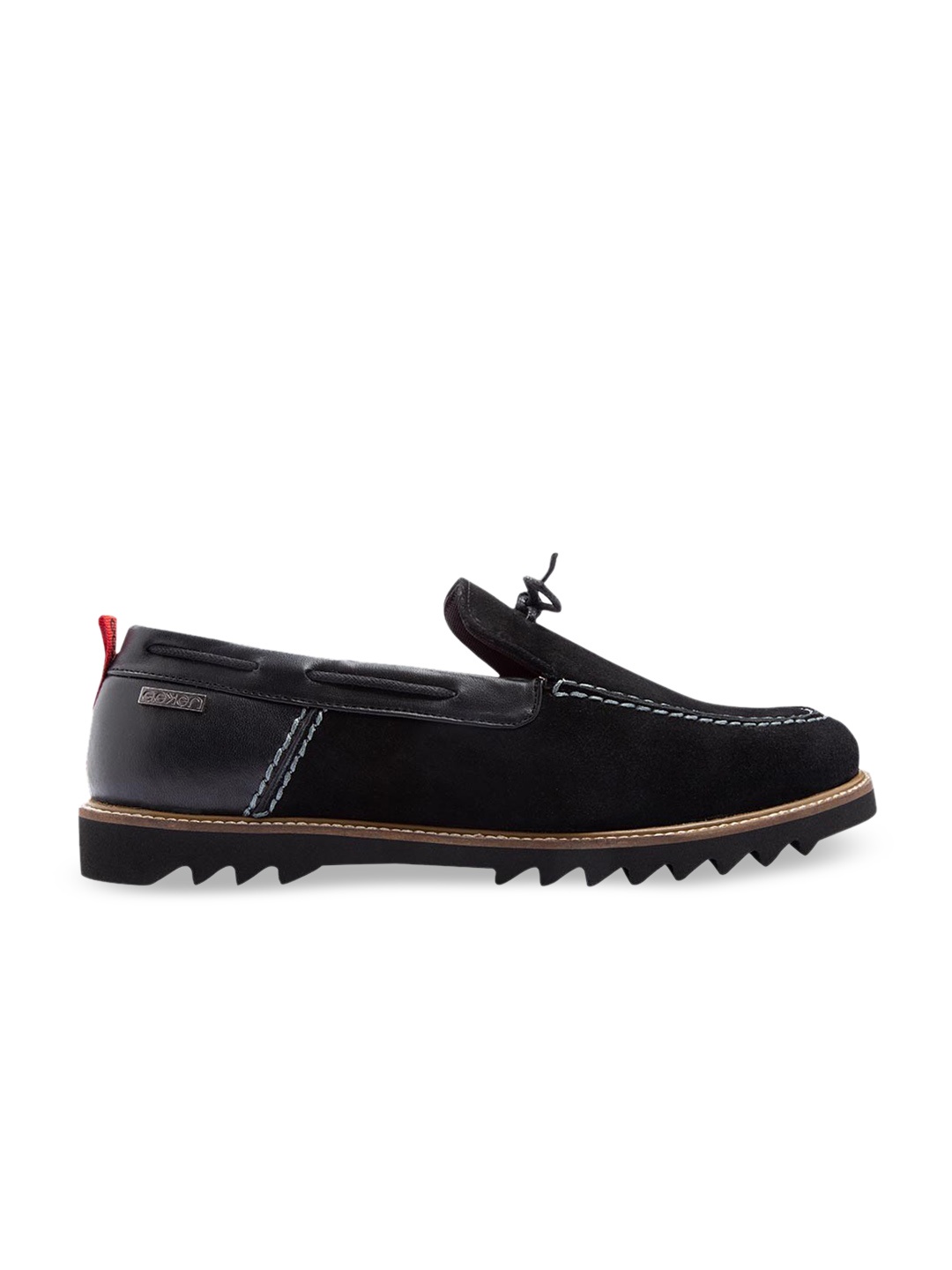 

Paragon Men Black Colourblocked Suede Boat Shoes
