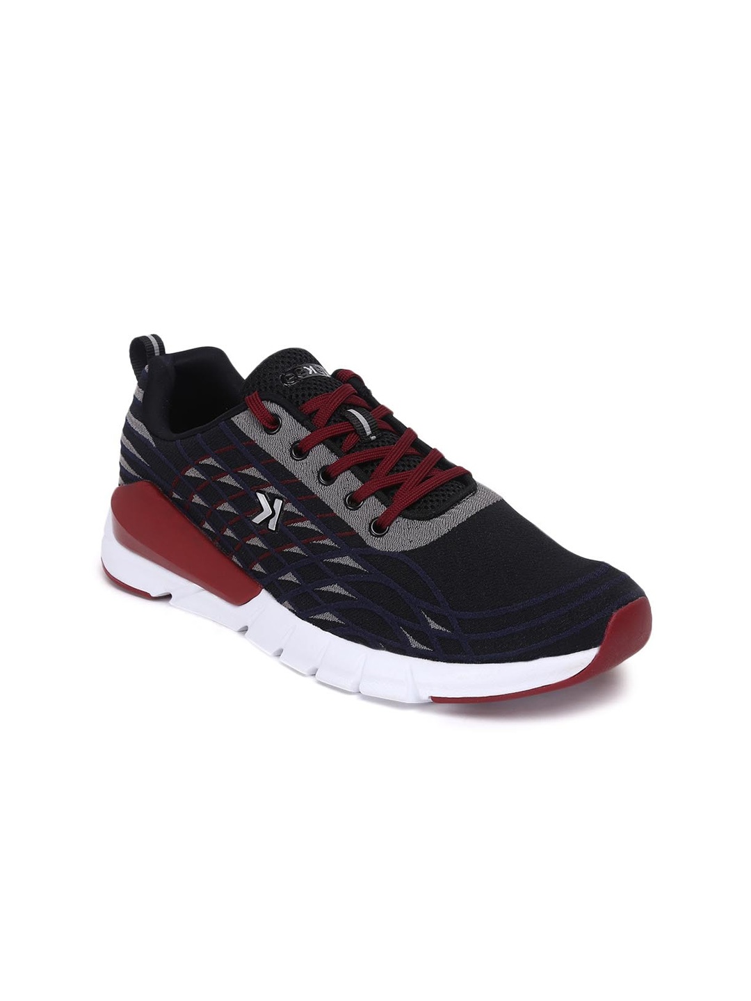 

Paragon Men Woven Design Lightweight Lace-Up Sneakers, Black