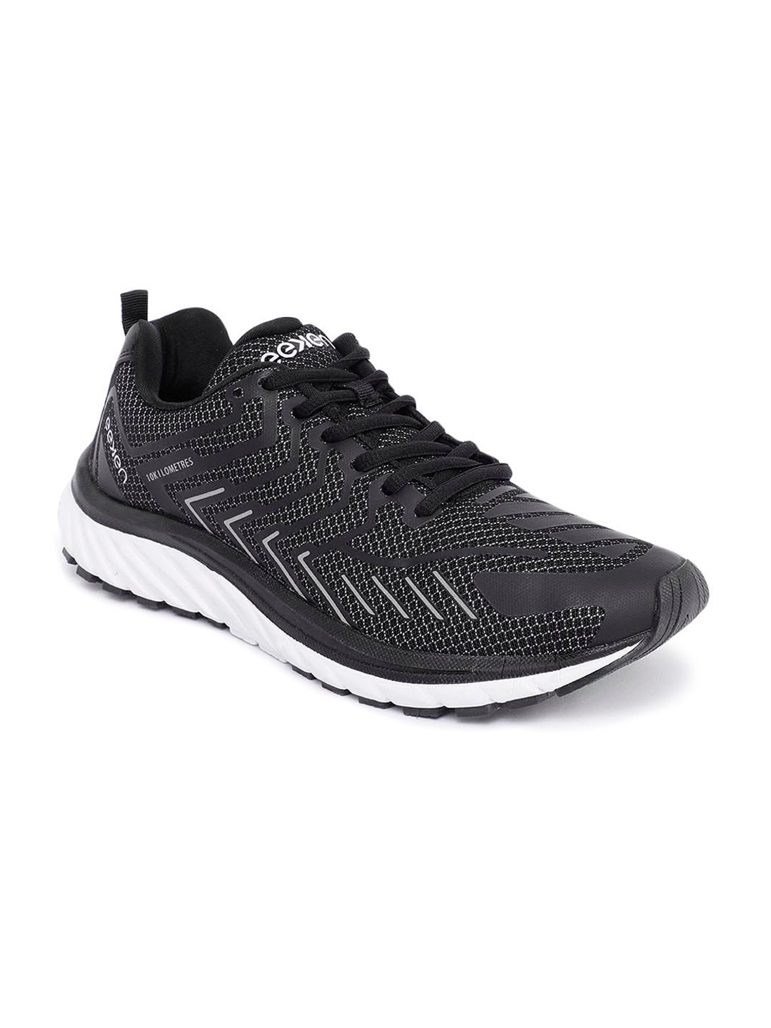 

Paragon Men Woven Design Lightweight Sneakers, Black