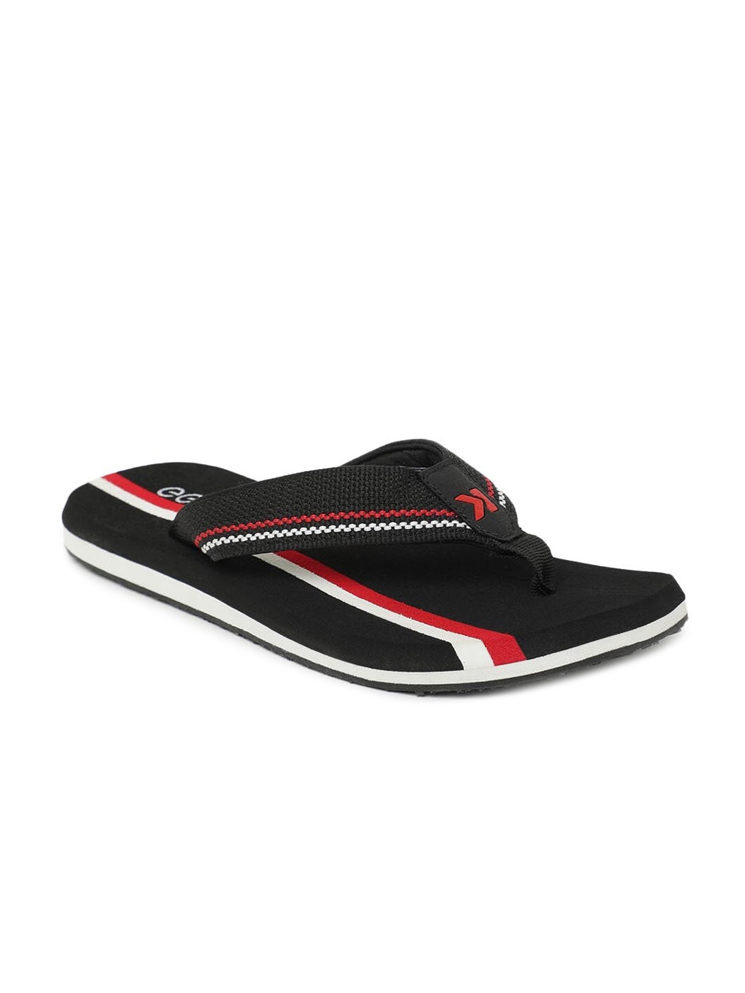 

Paragon Men Striped Thong Flip-Flops, Black