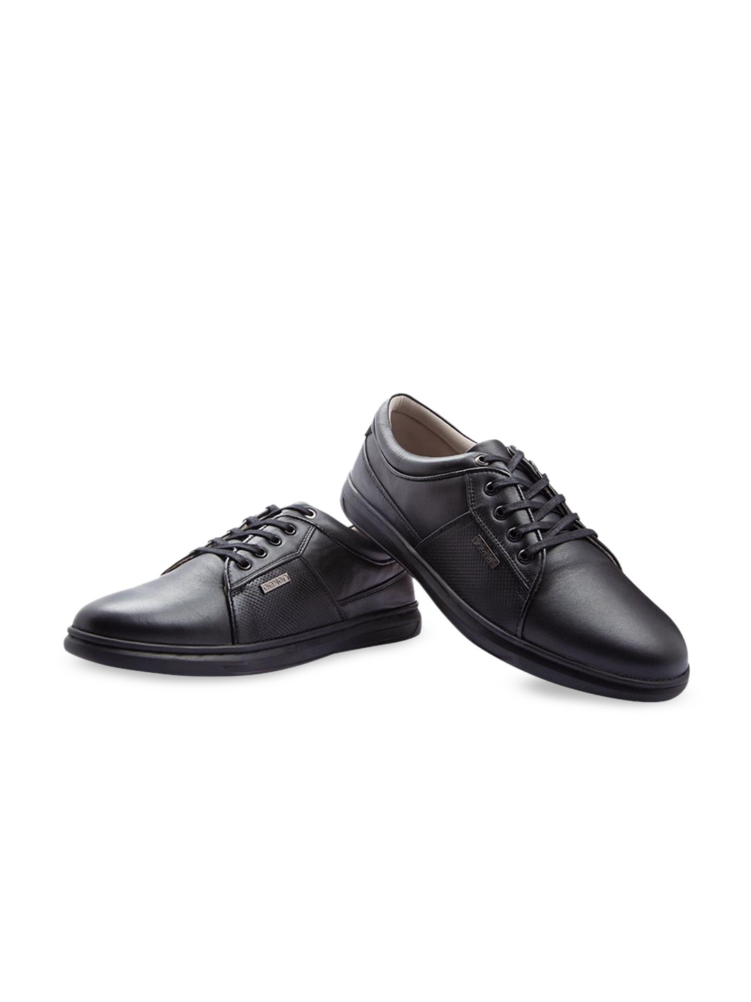 

Paragon Men Perforated Leather Sneakers, Black
