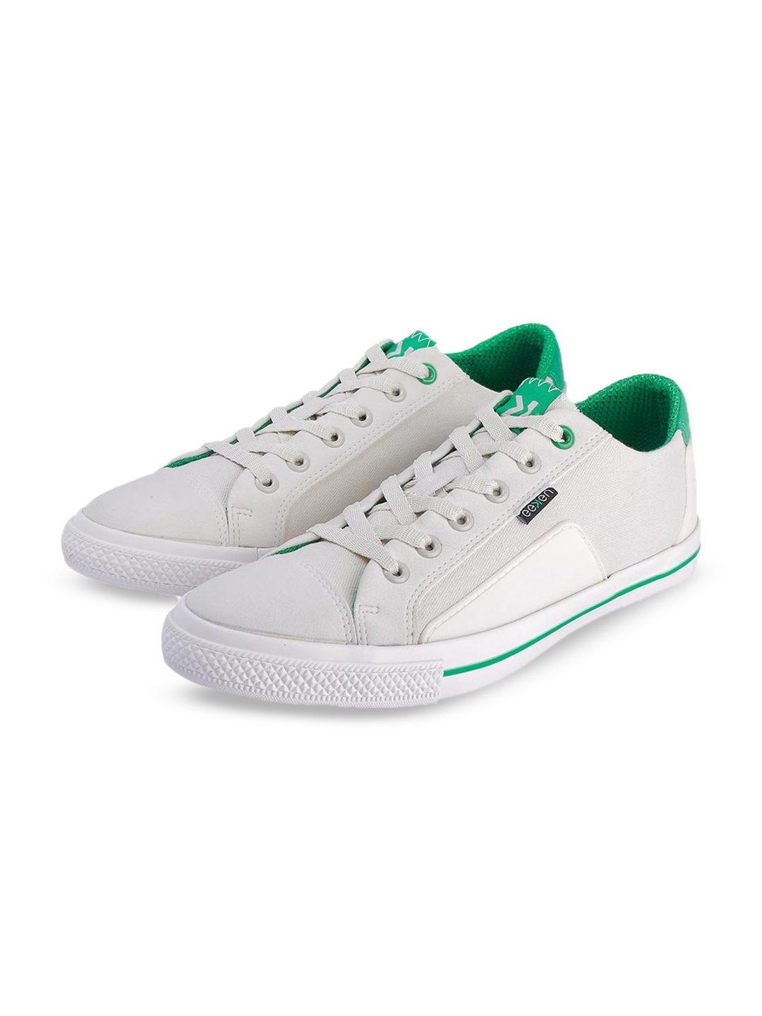 

Paragon Men Round Toe Lace-Up Sneakers, Off white