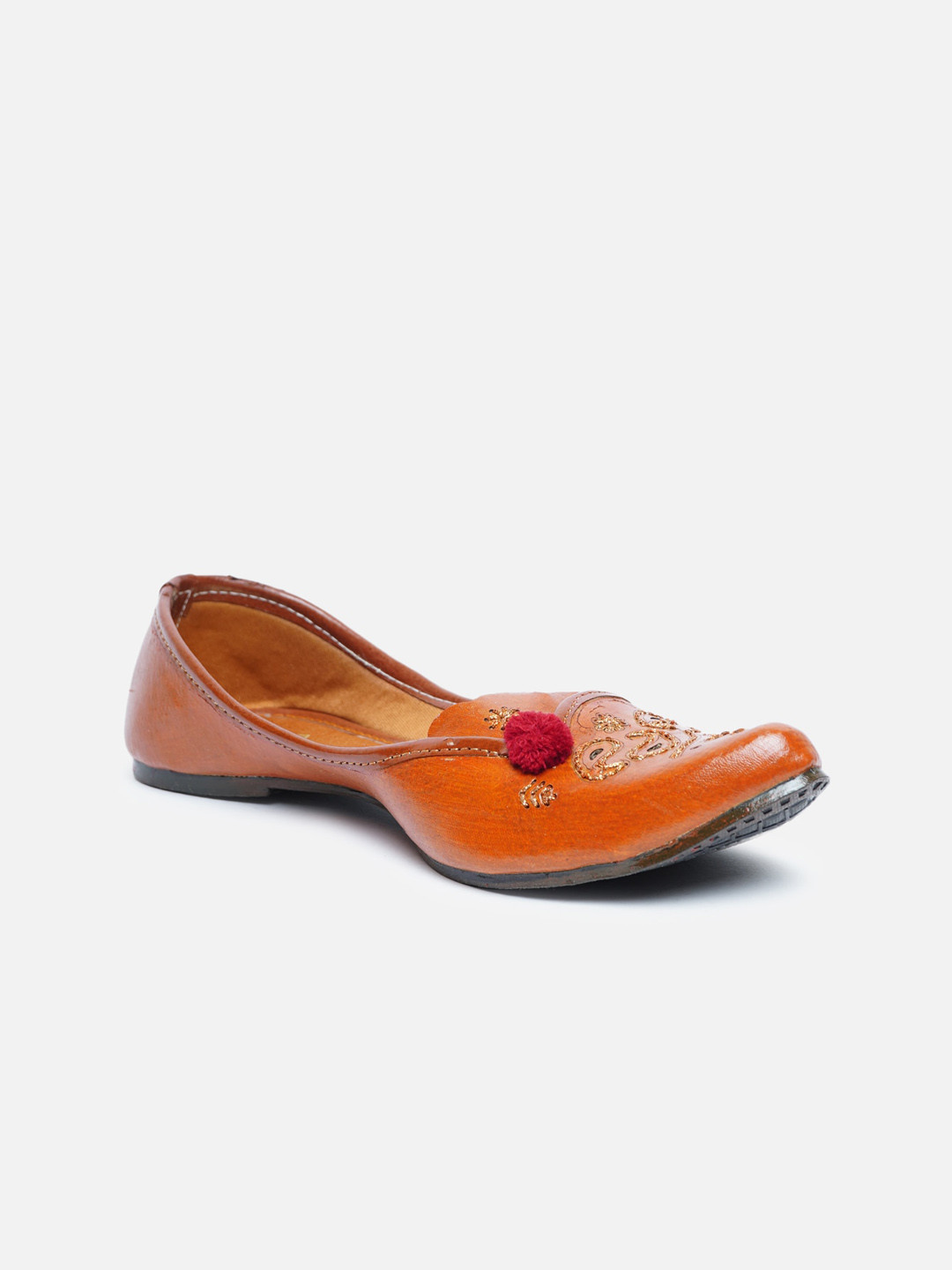 

Ta Chic Women Ethnic Woven Design Mojaris, Brown