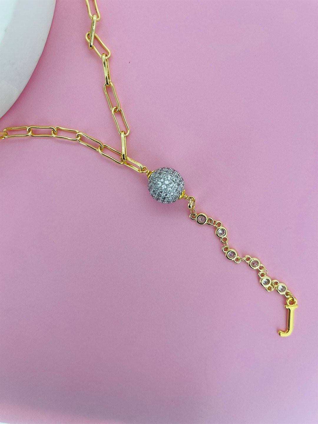 

CURIO COTTAGE Gold-Toned & White Gold-Plated Handcrafted Necklace