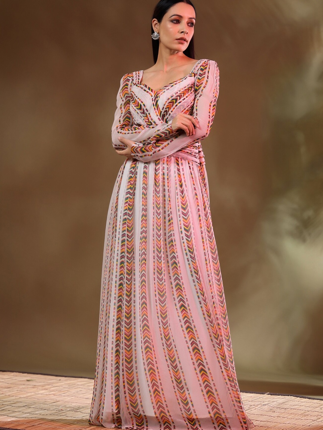 

Baise Gaba Geometric Printed Maxi Dress, White