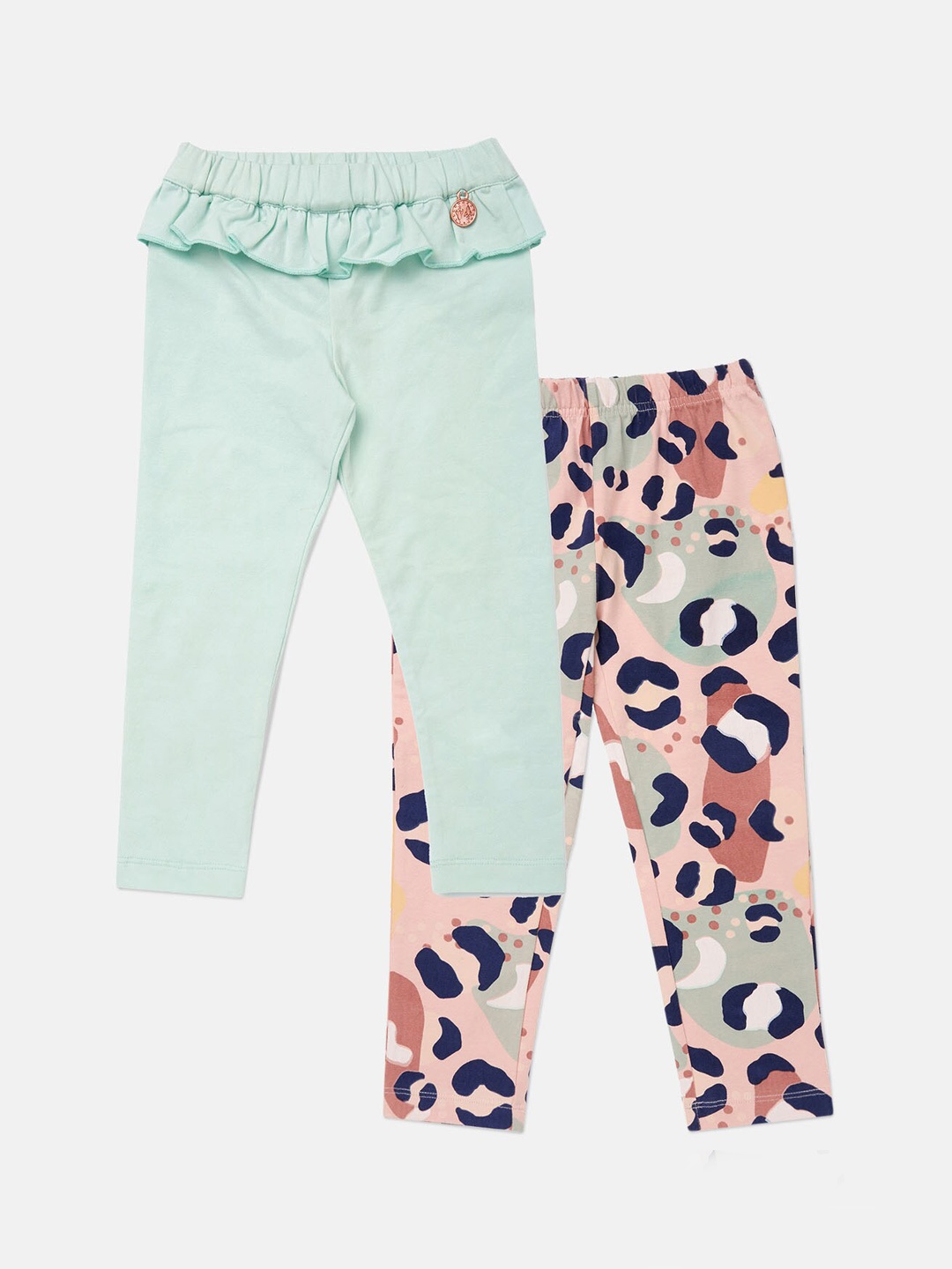 

Angel & Rocket Girls Pack Of 2 Ankle-Length Leggings, Sea green