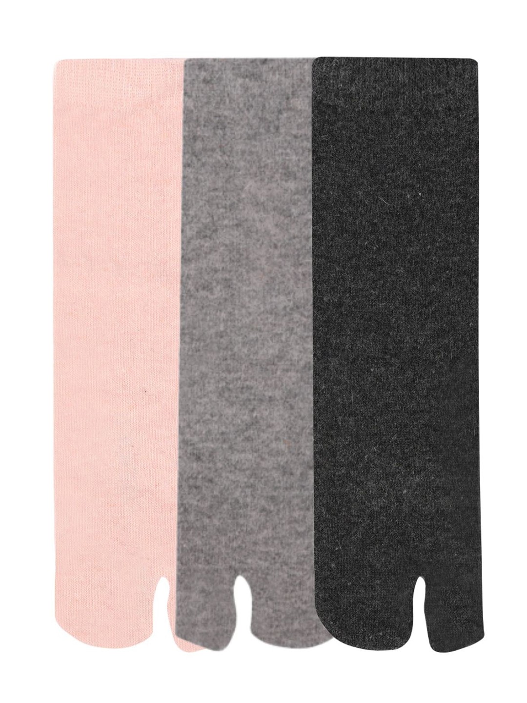 

N2S NEXT2SKIN Women Pack Of 3 Ankle-Length Thumb Socks, Grey