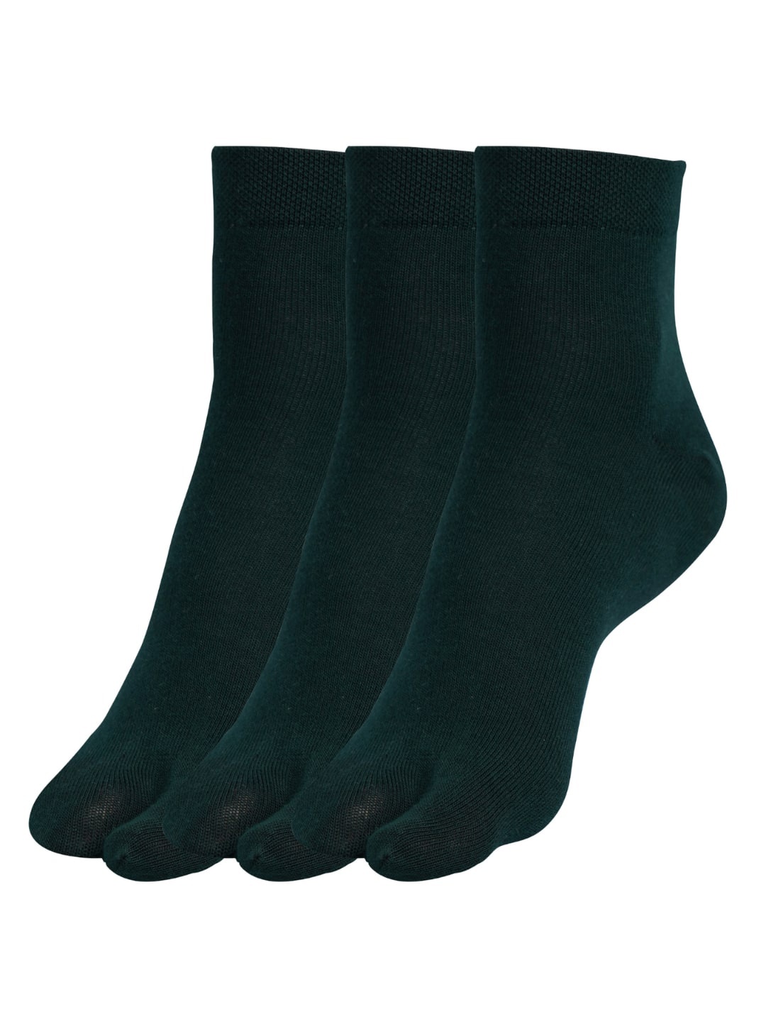 

N2S NEXT2SKIN Women Pack Of 3 Ankle-Length Thumb Socks, Green