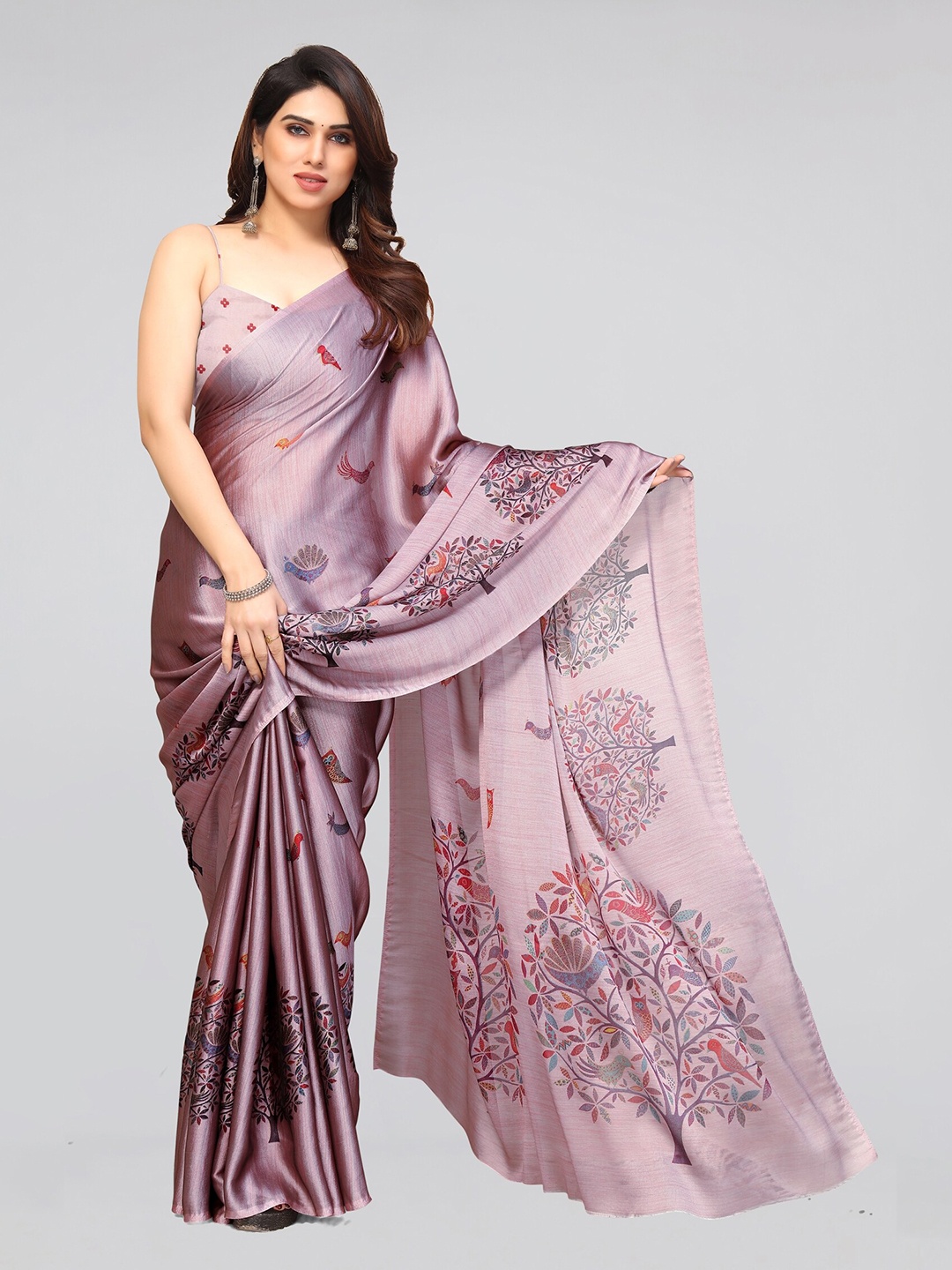 

MIRCHI FASHION Ethnic Motifs Printed Saree, Pink