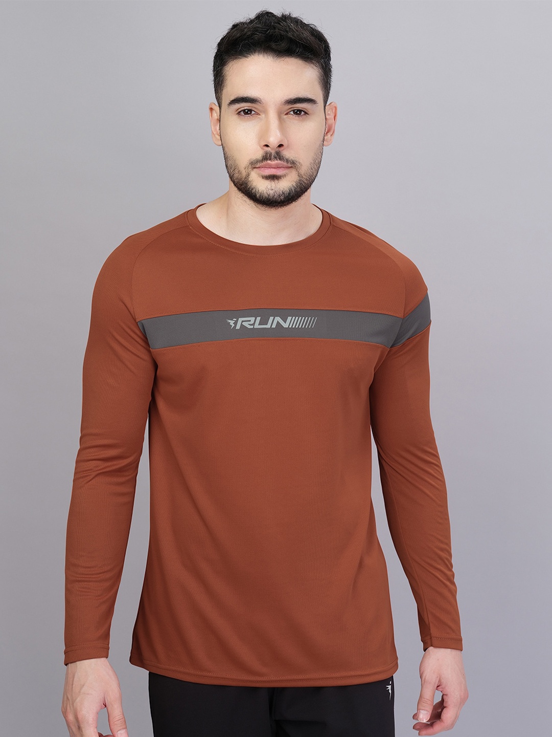 

Technosport Raglan Sleeves Antimicrobial Active T-shirt, Rust