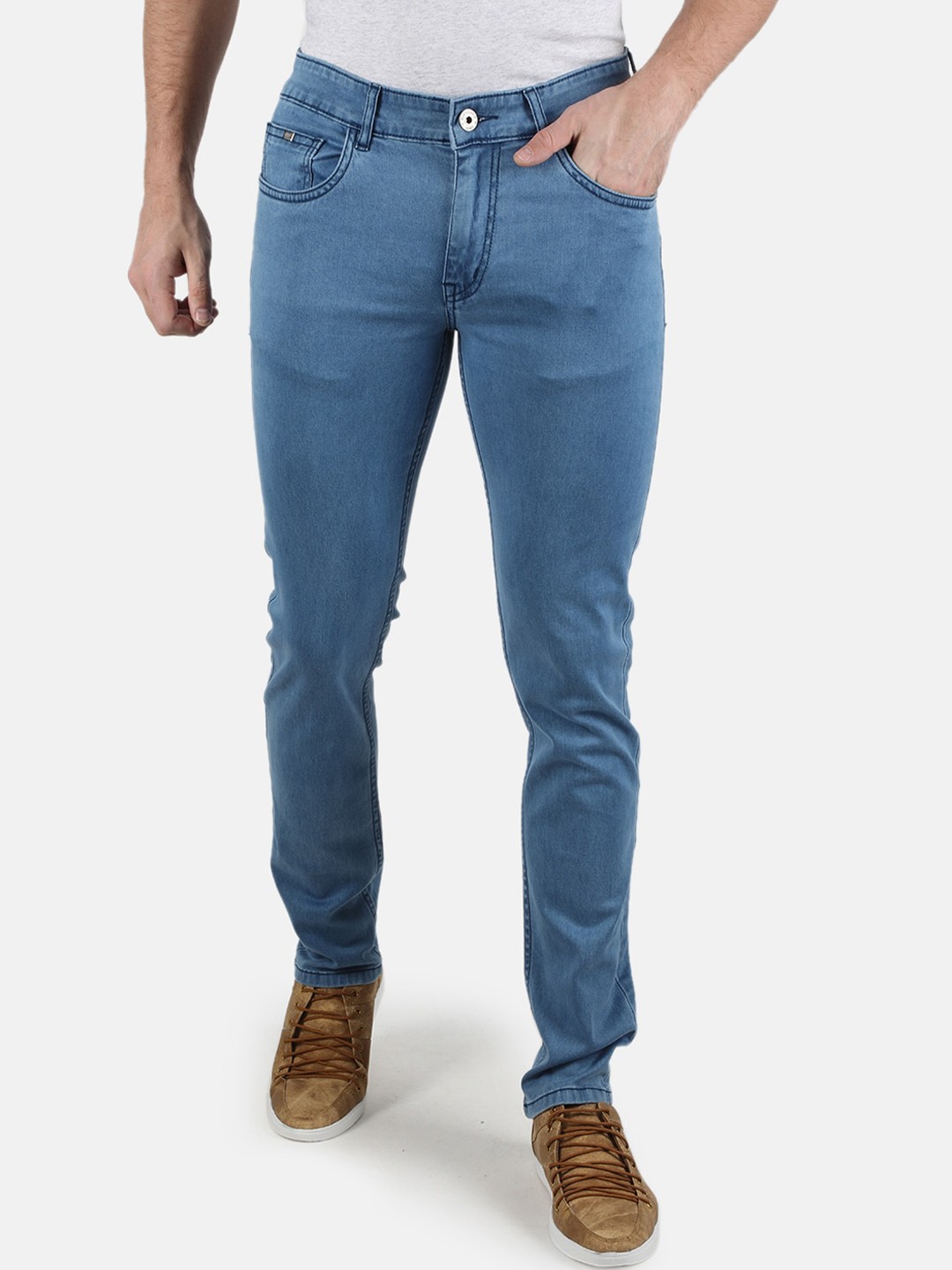 

Monte Carlo Men Cotton Slim Fit Stretchable Jeans, Blue